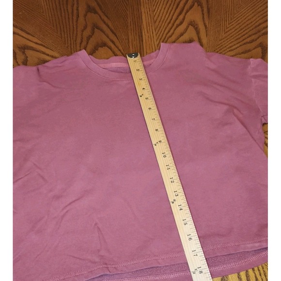 Marine Layer Crewneck Sweater Women's Small Pullover Maroon Red Crop - Picture 4 of 8